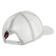 US Air Force Text Embroidered Solid Cotton Twill Mesh Prostyle Cap - White OSFM