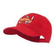 Football Field Goal Post and Ball Embroidered Cap