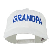 Wording of Grandpa Embroidered Washed Cap