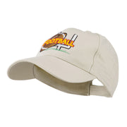 Football Field Goal Post and Ball Embroidered Cap