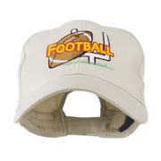 Football Field Goal Post and Ball Embroidered Cap