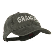 Wording of Grandpa Embroidered Washed Cap