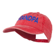 Wording of Grandpa Embroidered Washed Cap