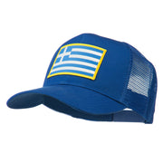 Greece Flag Patched Mesh Cap