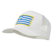 Greece Flag Patched Mesh Cap