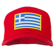 Greece Flag Patched Mesh Cap