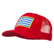 Greece Flag Patched Mesh Cap