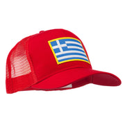 Greece Flag Patched Mesh Cap