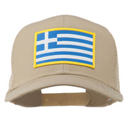 Greece Flag Patched Mesh Cap