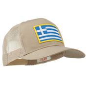 Greece Flag Patched Mesh Cap