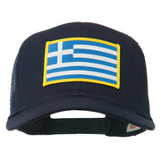 Greece Flag Patched Mesh Cap