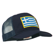 Greece Flag Patched Mesh Cap