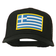 Greece Flag Patched Mesh Cap