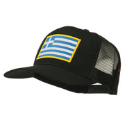 Greece Flag Patched Mesh Cap