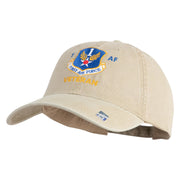 First Air Force Veteran Embroidered Pigment Dyed Cap - Khaki OSFM