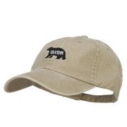 Grandpa Bear Embroidered Washed Cotton Twill Cap