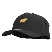 Highland Cattle Solid Cotton Twill 5 Panel Prostyle Snap Cap - Black OSFM