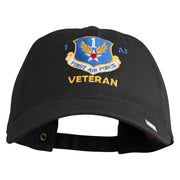 First Air Force Veteran Embroidered Pigment Dyed Cap - Black OSFM