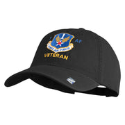 First Air Force Veteran Embroidered Pigment Dyed Cap - Black OSFM