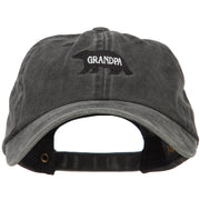 Grandpa Bear Embroidered Washed Cotton Twill Cap