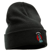 Halloween Grim Reaper Embroidered Long Knitted Beanie