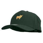 Highland Cattle Solid Cotton Twill 5 Panel Prostyle Snap Cap - Dk-Green OSFM