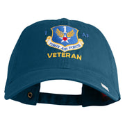First Air Force Veteran Embroidered Pigment Dyed Cap - Navy OSFM