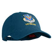 First Air Force Veteran Embroidered Pigment Dyed Cap - Navy OSFM