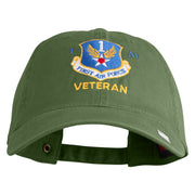 First Air Force Veteran Embroidered Pigment Dyed Cap - Olive OSFM