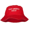 Keep America Great Two Line Letters Embroidered Dyed Bucket Hat