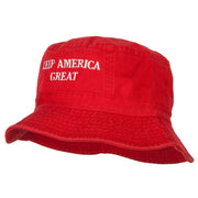 Keep America Great Two Line Letters Embroidered Dyed Bucket Hat