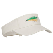 Green Fly Fishing Embroidered Pro Style Cotton Washed Visor