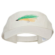 Green Fly Fishing Embroidered Pro Style Cotton Washed Visor