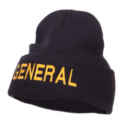 US General Embroidered Long Beanie