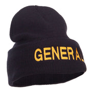 US General Embroidered Long Beanie