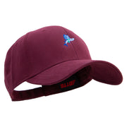 Flying Fish Embroidered Brushed Bull Denim Low Profile Cap - Maroon OSFM