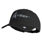 Delta with USSF Embroidered Pigment Dyed Cap - Black OSFM