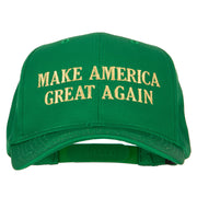 Green Make America Great Again Embroidered Solid Cotton Cap