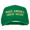 Green Make America Great Again Embroidered Solid Cotton Cap