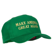 Green Make America Great Again Embroidered Solid Cotton Cap