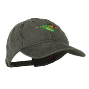 Fishing Green Spinner Embroidered Washed Cap