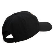 US Marines Retired Flag Design Embroidered 6 Panel Unstructured Cotton Twill Cap Made in USA - Black OSFM