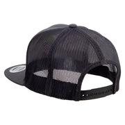 American Shield 5 Panel Mesh Trucker Snapback Cap - Charcoal OSFM