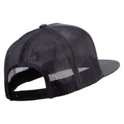 American Shield 5 Panel Mesh Trucker Snapback Cap - Charcoal OSFM