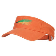 Green Fly Fishing Embroidered Pro Style Cotton Washed Visor