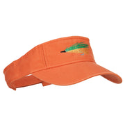 Green Fly Fishing Embroidered Pro Style Cotton Washed Visor