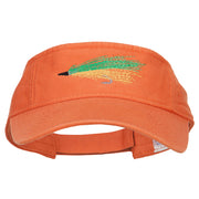 Green Fly Fishing Embroidered Pro Style Cotton Washed Visor