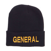 US General Embroidered Long Beanie