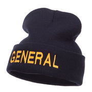 US General Embroidered Long Beanie