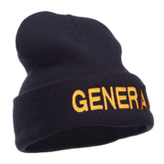 US General Embroidered Long Beanie